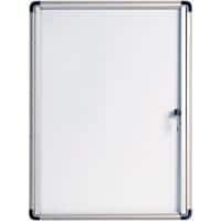 Bi-Office Enclore Indoor Budget Abschließbarer Schaukasten Magnetisch 4 x A4 51,5 (B) x 68,9 (H) cm Weiß