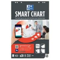 OXFORD Flipchart-Papier Smart Chart Euro 90 g/m² Blanko 65 x 98 cm 3 Stück à 20 Blatt