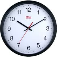 Office Depot Wanduhr RD3330B 31,5 x 5 cm Schwarz, Weiß