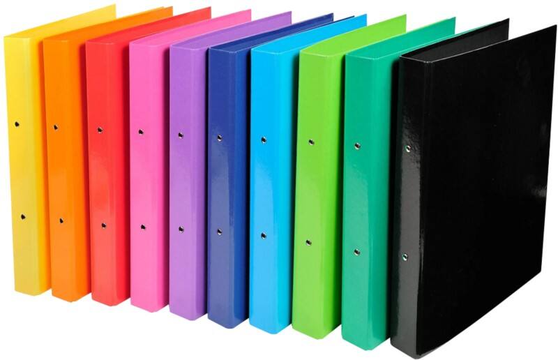 Exacompta Ringbuch DIN A4 Karton 2 Ringe 30 mm Farbig sortiert