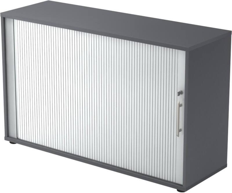 Hammerbacher Aktenschrank V1732S/G/S/RE Grau 1.200 x 400 x 748 mm