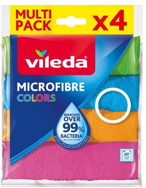 Vileda Reinigungstuch Farben Waschbar Sortiert 4 Stück