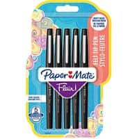 Papermate Fineliner Pen Flair 0,7 mm Schwarz 5 Stück