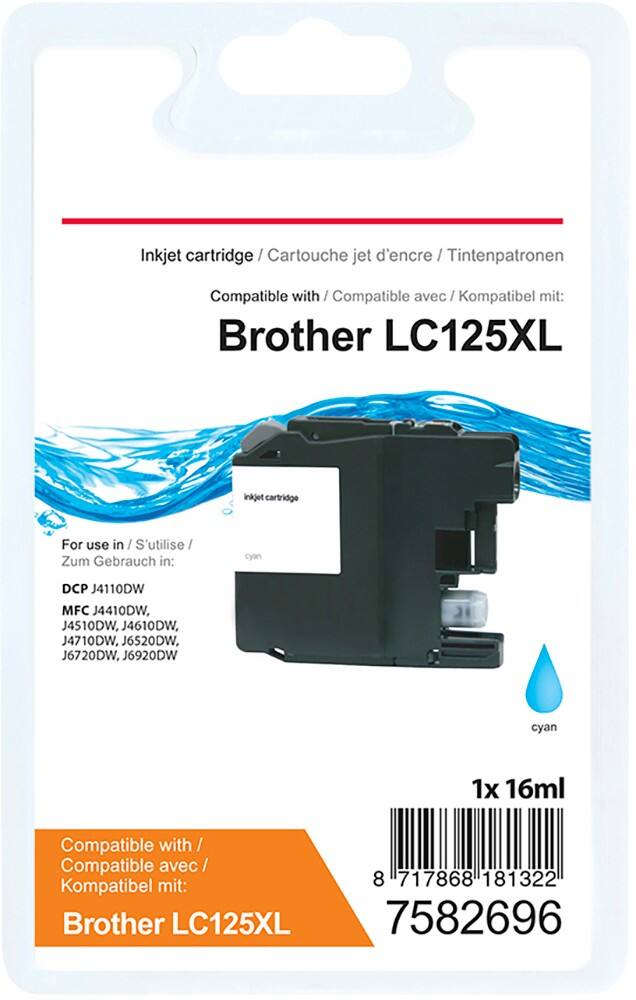 Kompatible Office Depot Brother LC125XL Tintenpatrone Cyan