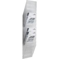 DURABLE Flexiboxx Wandprospekthalter DIN A4 Polystyrol Transparent 24 x 13,5 x 111,5 cm