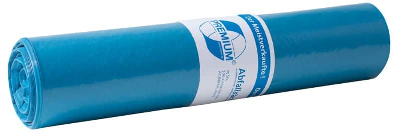 DEISS Premium Mittlere Belastung Müllsäcke 120 L Blau LDPE (Polyethylen niedriger Dichte) 37 Mikron 25 Stück