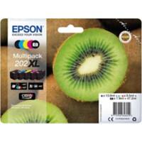 Epson 202XL Original Tintenpatrone C13T02G74010 Schwarz, Fotoschwarz, Cyan, Magenta, Gelb Multipack 5 Stück