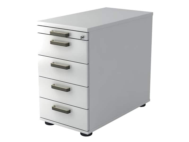 Hammerbacher Standcontainer VSC50/W/W/SG Weiß 428 x 800 x 760 mm