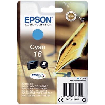 Epson 16 Original Tintenpatrone C13T16224012 Cyan