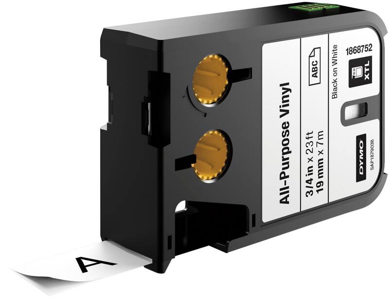 DYMO XTL 1868752 Schriftband Selbsthaftend Schwarz auf Weiß 19 mm (B) x 7 m (L)