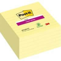 Post-it Haftnotizen 101 x 101 mm Kanariengelb Quadratisch Liniert 6 Stück à 90 Blatt