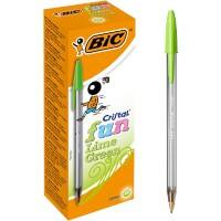 BIC Cristal Fun Kugelschreiber Grün Breit 0.6 mm 20 Stück