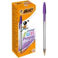 BIC Cristal Fun Kugelschreiber Lila Breit 0.6 mm 20 Stück