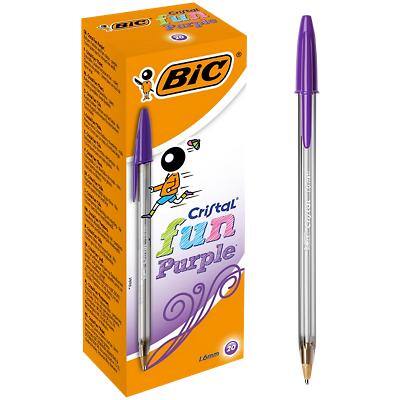 BIC Cristal Fun Kugelschreiber Lila Breit 0.6 mm 20 Stück