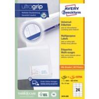 AVERY Zweckform ultragrip Universaletiketten 3474-200 Selbsthaftend DIN A4 Weiß 70 x 37 mm 220 Blatt à 24 Etiketten