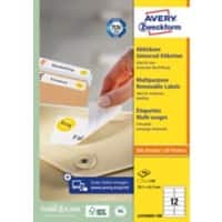AVERY Zweckform L4743REV-100 Etiketten DIN A4 Weiß 99,1 x 42,3 mm 100 Blatt à 12 Etiketten
