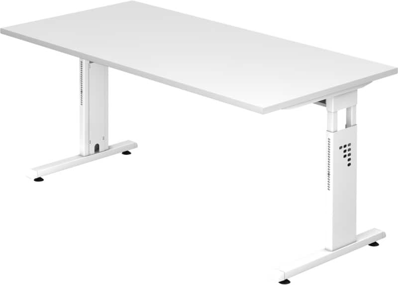 Hammerbacher o-serie hã¶henverstellbar schreibtisch rechteckig melaminharzbeschichtete spanplatte 4 fã¼ãŸe 1. 600 x 800 x 680 mm