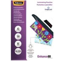 Fellowes ImageLast Enhance Laminierfolien DIN A3 Glänzend 80 Mikron (2 x 80) Transparent 100 Stück