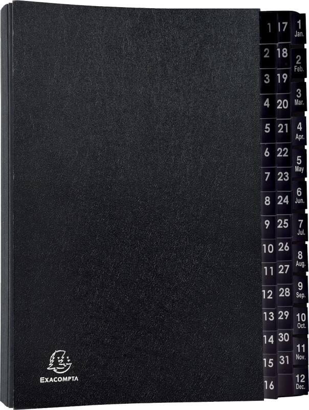 Exacompta Pultordner 57044E DIN A4 Schwarz Hartpappe
