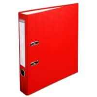 Exacompta Ordner DIN A4 50 mm Rot 2 Ringe Pappkarton, PP (Polypropylen) Glatt Hochformat