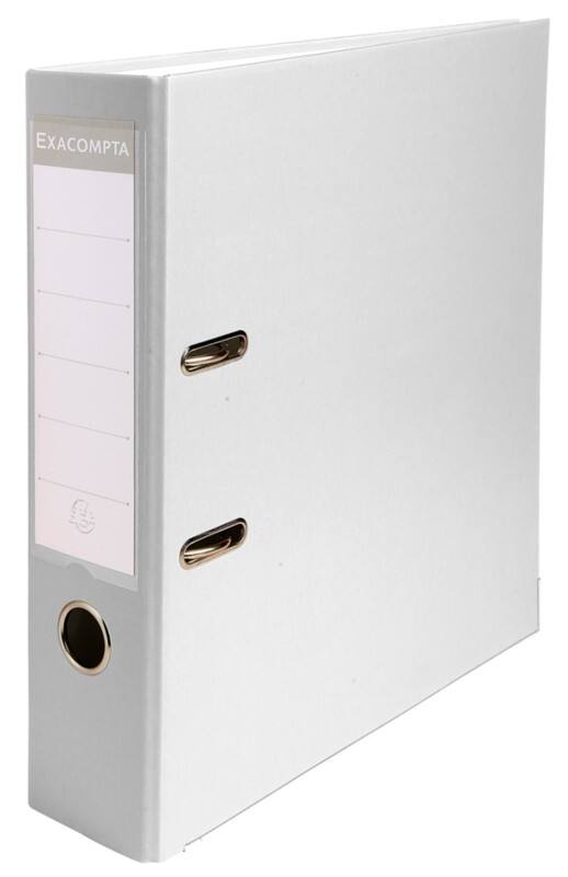 Exacompta Maxi Breit Ordner DIN A4 75 mm Weiß 2 Ringe 918402B Kunststoff Glatt Hochformat