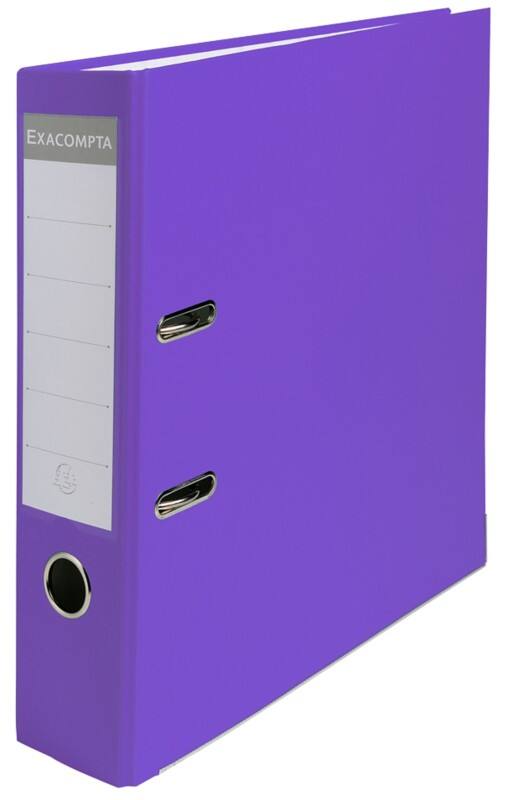 Exacompta Maxi Breit Ordner DIN A4 75 mm Violett 2 Ringe 918417B Kunststoff Glänzend Hochformat