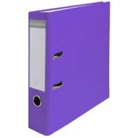 Exacompta Maxi Ordner DIN A4 75 mm Violett 2 Ringe 918417B Pappkarton, PP (Polypropylen) Glänzend Hochformat