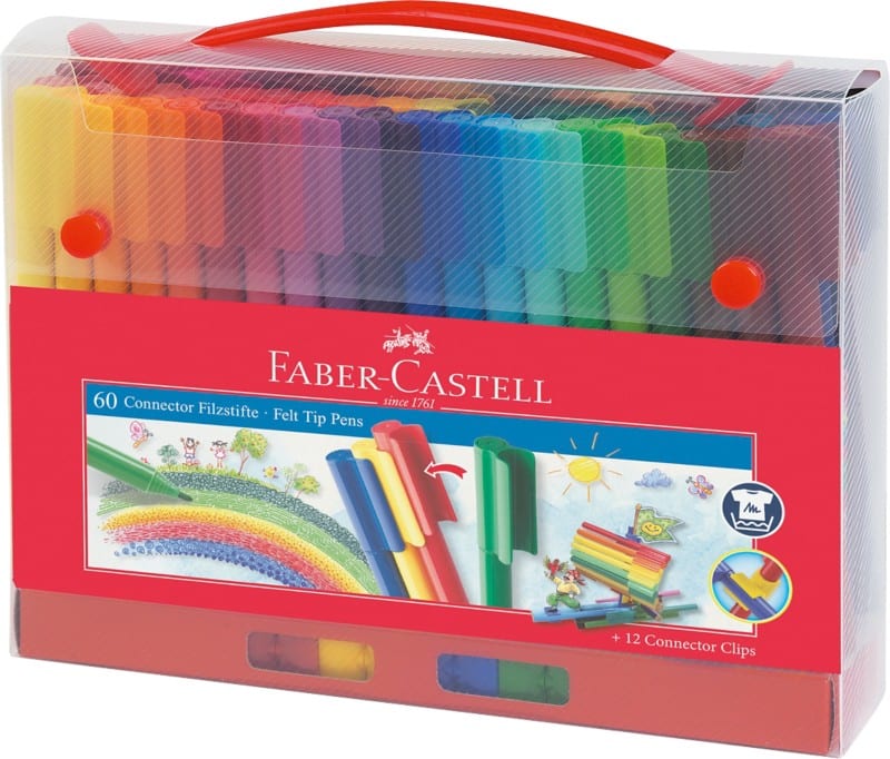 Faber-Castell Connector Faserschreiber  -   Mittel Farbig sortiert 1555 60 Stück