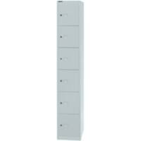 Bisley Schließfachschrank Office 6 Fächer Lichtgrau 305 x 457 x 1.802 mm