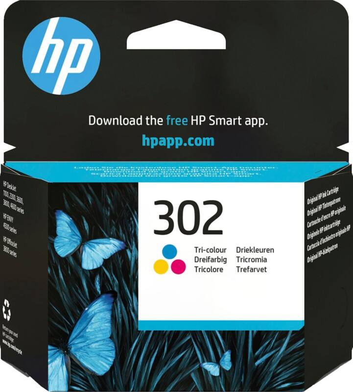 HP 302 Original Tintenpatrone F6U65AE Cyan, Magenta, Gelb
