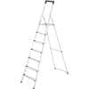 Hailo Stufenleiter L40 Easyclix Silber 7 Stufen 54 x 230 cm