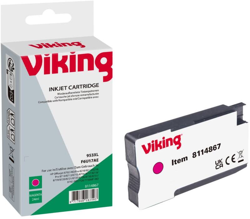 Viking 953XL Kompatibel HP Tintenpatrone F6U17AE Magenta