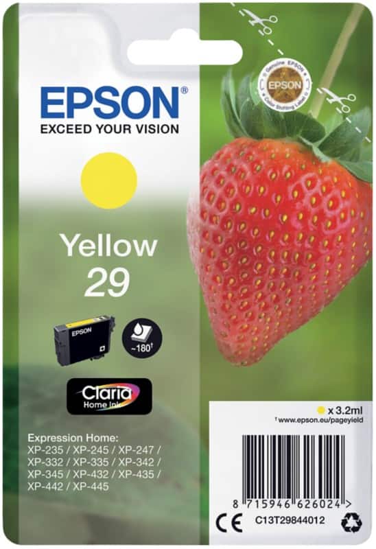 Epson 29 Original Tintenpatrone C13T29844012 Gelb