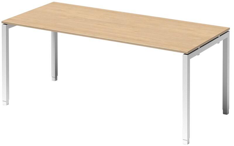 Bisley Cito Höhenverstellbar Schreibtisch Ahorn 4 Metallfüße 1.800 (B) x 800 (T) x 740 (H) mm MFC (Melaminbeschichtete Spanplatte), Stahl