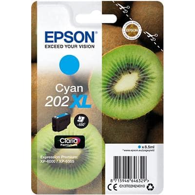 Epson 202XL Original Tintenpatrone C13T02H24010 Cyan