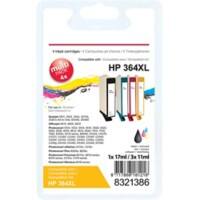 Kompatible Office Depot HP 364XL Tintenpatrone N9J74AE Schwarz, Cyan, Magenta, Gelb 4 Stück