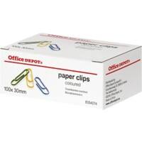 Office Depot Büroklammern rund 30mm Sortiert 100 Stück