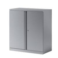 Bisley Flügeltürenschrank Stahl 1 Fachboden abschließbar 914 x 470 x 1.000 mm Silber