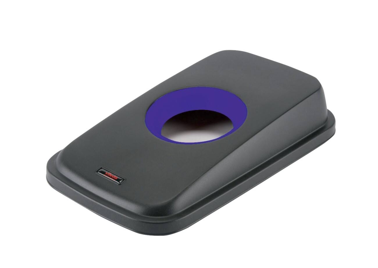 Vileda Polypropylen Abfalleimerdeckel 29 x 49 x 9 cm Schwarz, Blau