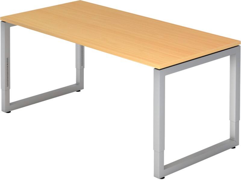 Hammerbacher R-Series VRS Schreibtisch Buche Wange 1.600 (B) x 800 (T) x 850 (H) mm Spanplatte, Stahl