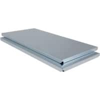 ARNO SPACE ISOBOIS Regale 2 Fachböden Verzinkt 1.000 x 300 x 62,5 mm Grau 2 Stück