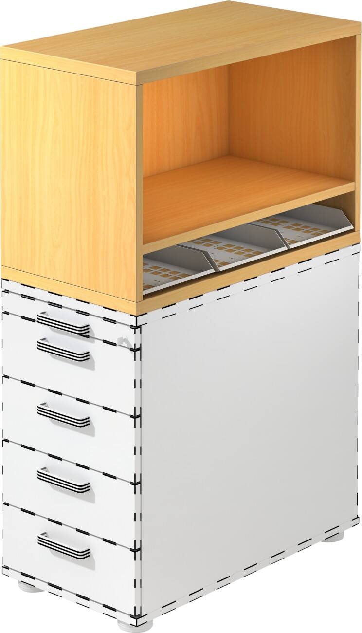 Hammerbacher Rollcontainer Ersatzteil Buche