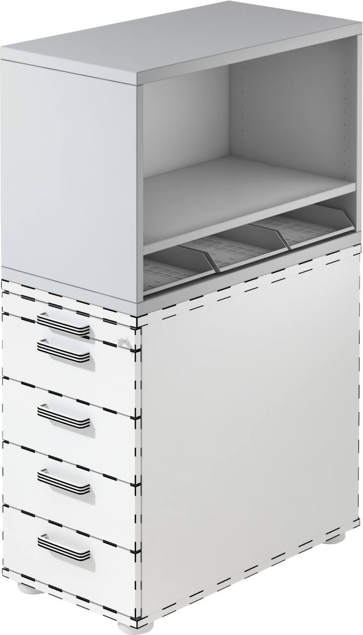 Hammerbacher Rollcontainer Ersatzteil Grau