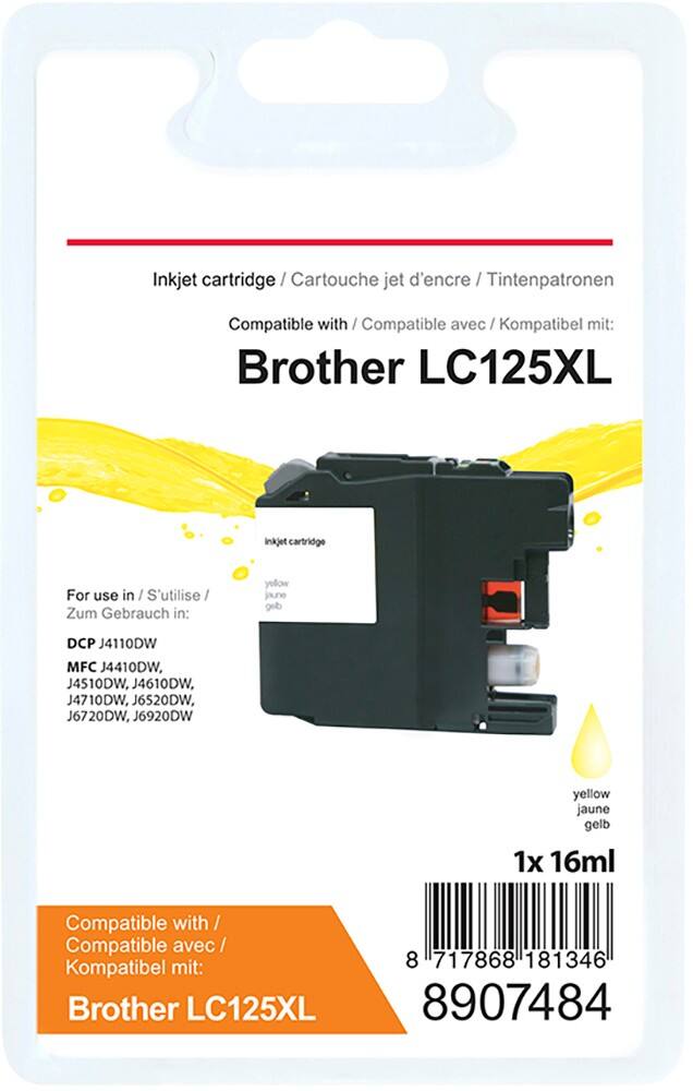 Kompatible Office Depot Brother LC125XL Tintenpatrone Gelb