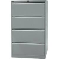 Bisley Hängeregistraturschrank Original 4 Schübe Silber 800 x 622 x 1.321 mm