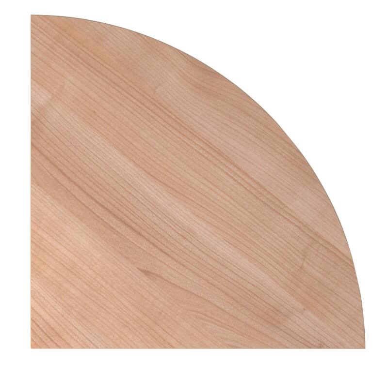 Hammerbacher Verkettungsplatte Halbkreisförmig Walnuss 4 Füße 800 (B) x 800 (T) x 680 (H) mm Melaminharzbeschichtete Spanplatte