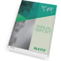 Leitz Premium Prospekthüllen DIN A4 Genarbt Transparent 170 Mikron PVC (Polyvinylchlorid) Oben 11 Löcher 47563003 5 Stück