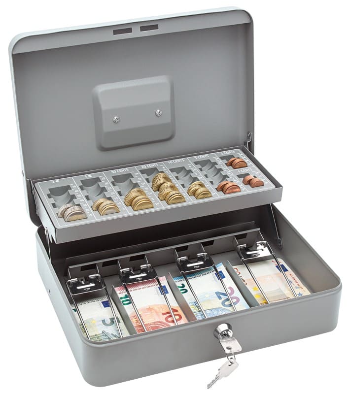 WEDO Geldkassette Standard Plus Grau 300 x 240 x 90 mm