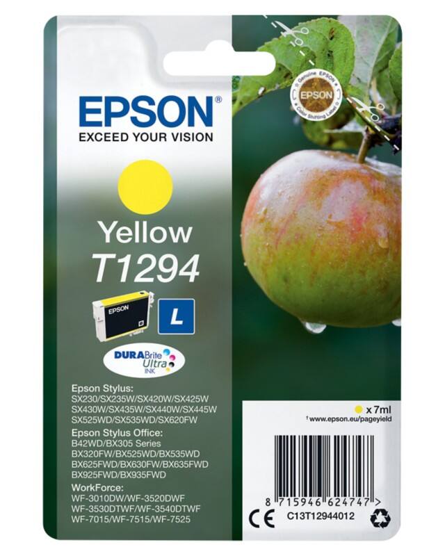 Epson T1294 Original Tintenpatrone C13T12944012 Gelb