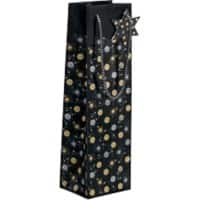 Sigel Geschenktüte Schwarz 10 x 8 x 35 cm 5 Stück
